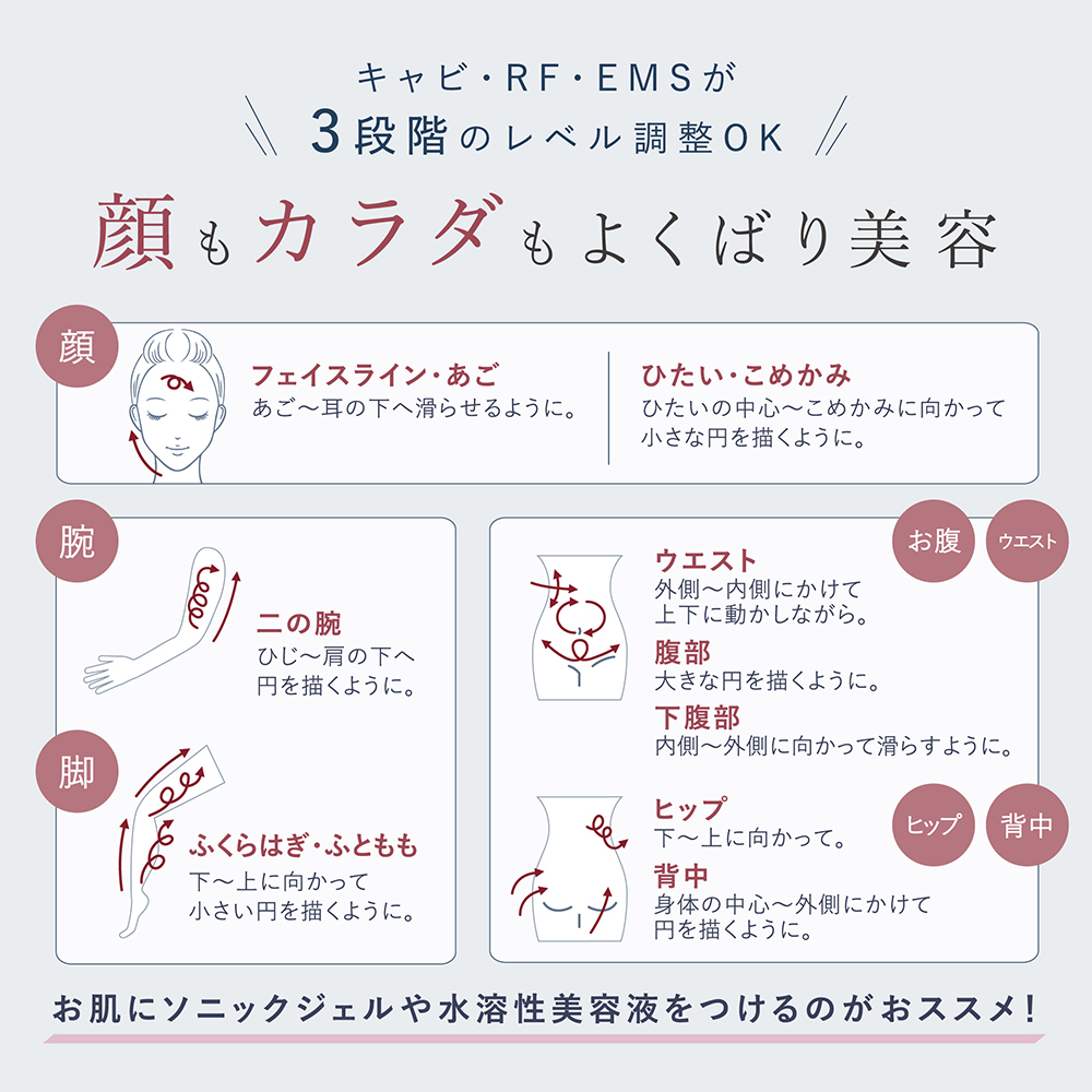 LINKA キャビニスト ウォータープルーフ ハンディキャビテーション リンカ エステ 美顔器 美容機器　痩身 ダイエット キャビテーション [EV32-NT]