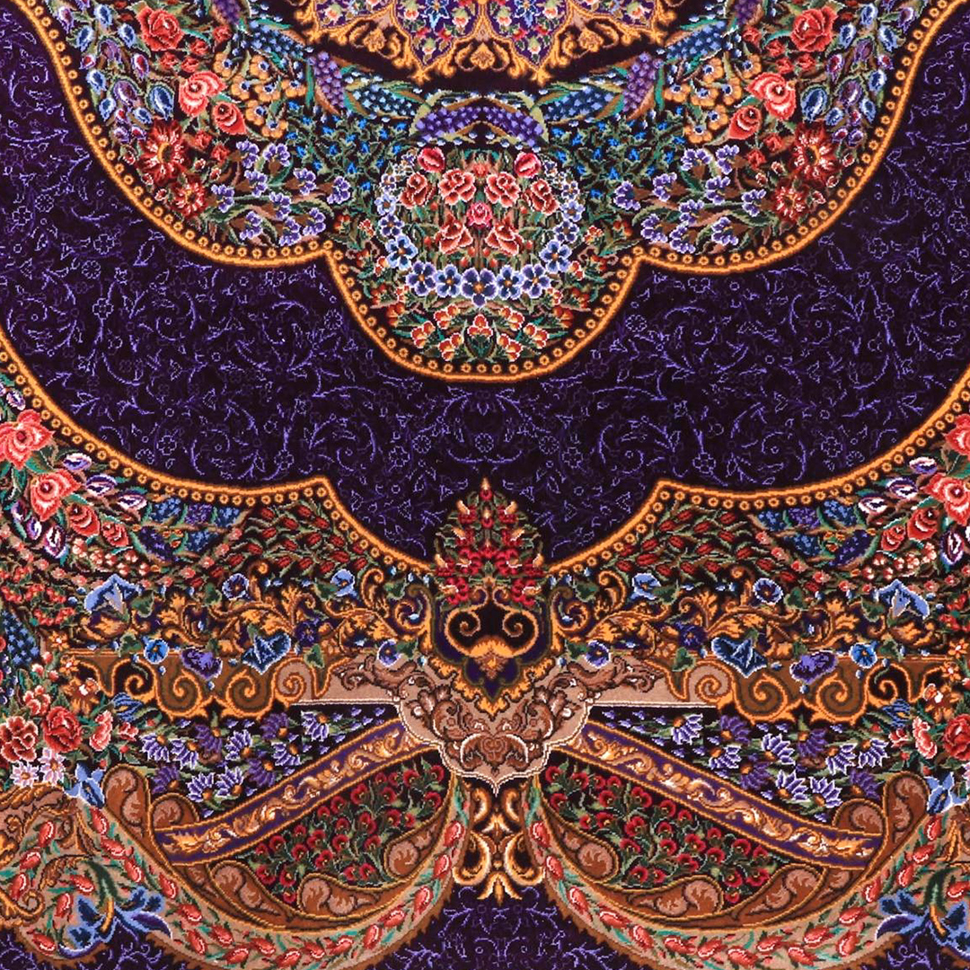 【 限定1品 】高級オリエンタル絨毯（シルク100％）マラーム工房　212×137cm（FN-70344）