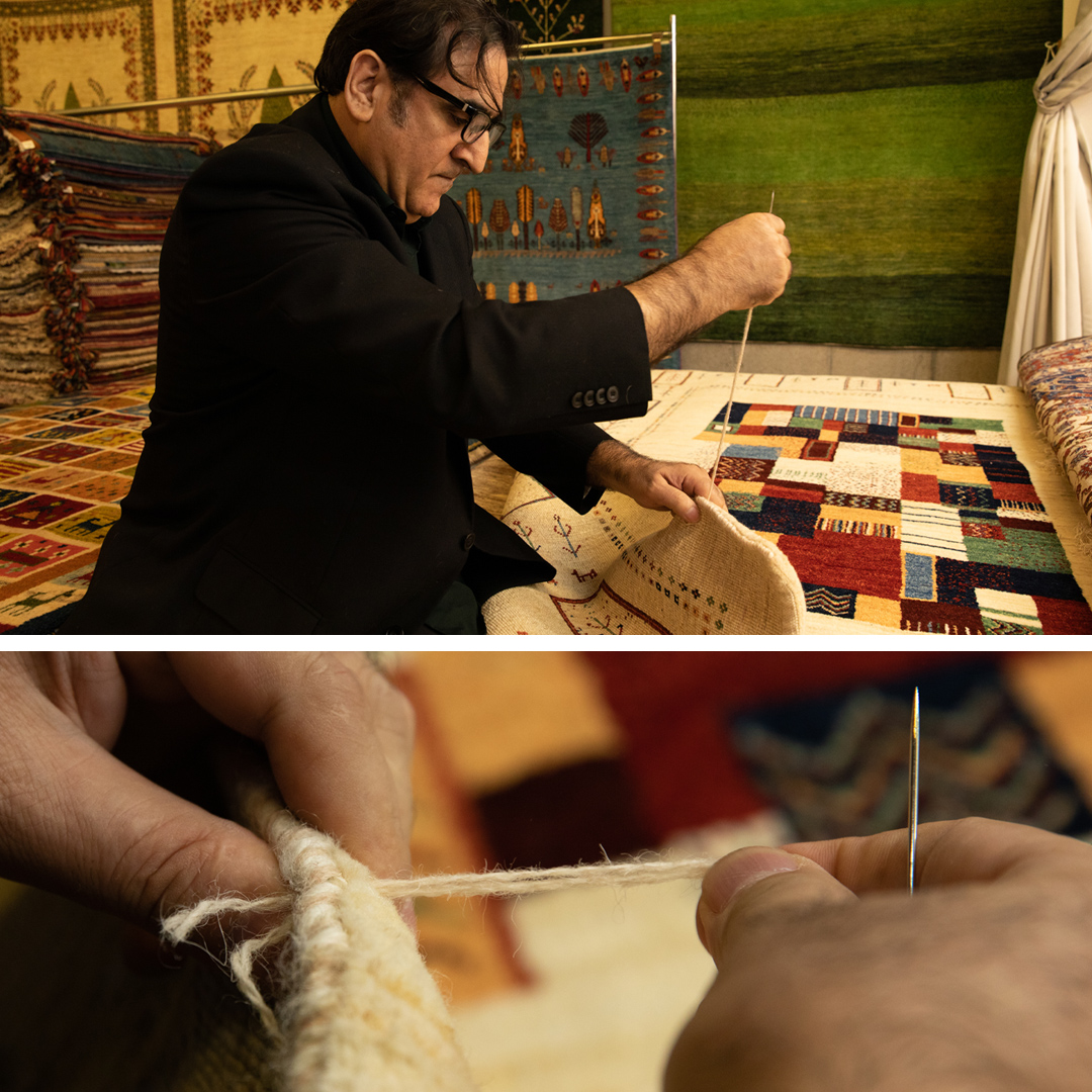 【 限定1品 】オリエンタル絨毯（シルク100％手織り）マルーフ・モサヴィ　298×195cm（FN-70374）