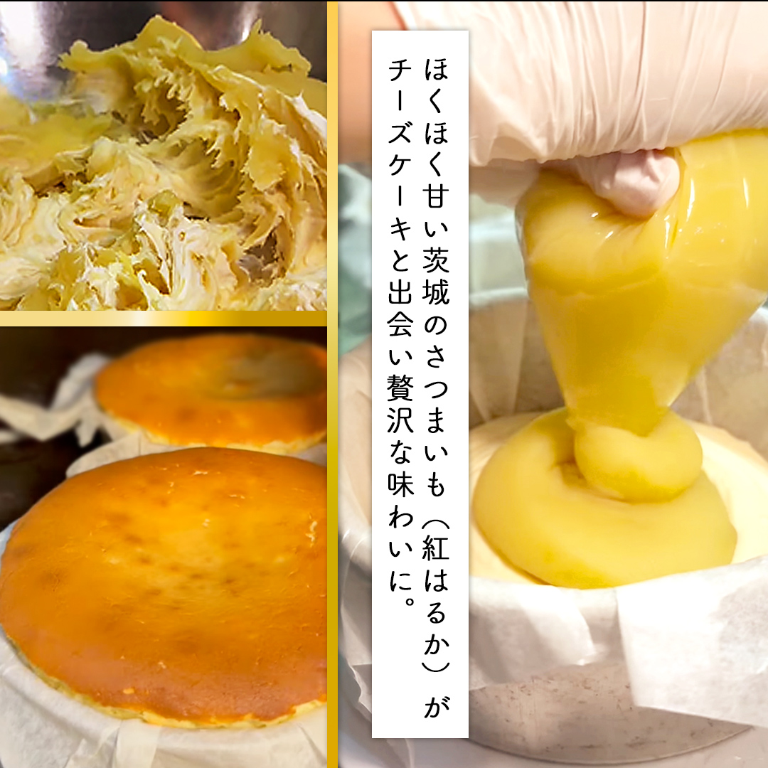 【 茨城県産 紅はるか 使用 】  猿島産 ほうじ茶 入り お芋 の 結 バスクチーズケーキ （直径約16cm） ケーキ チーズケーキ スイーツ 洋菓子 ホールケーキ デザート おやつ さつまいも ほうじ茶 10000円 [DL08-NT]