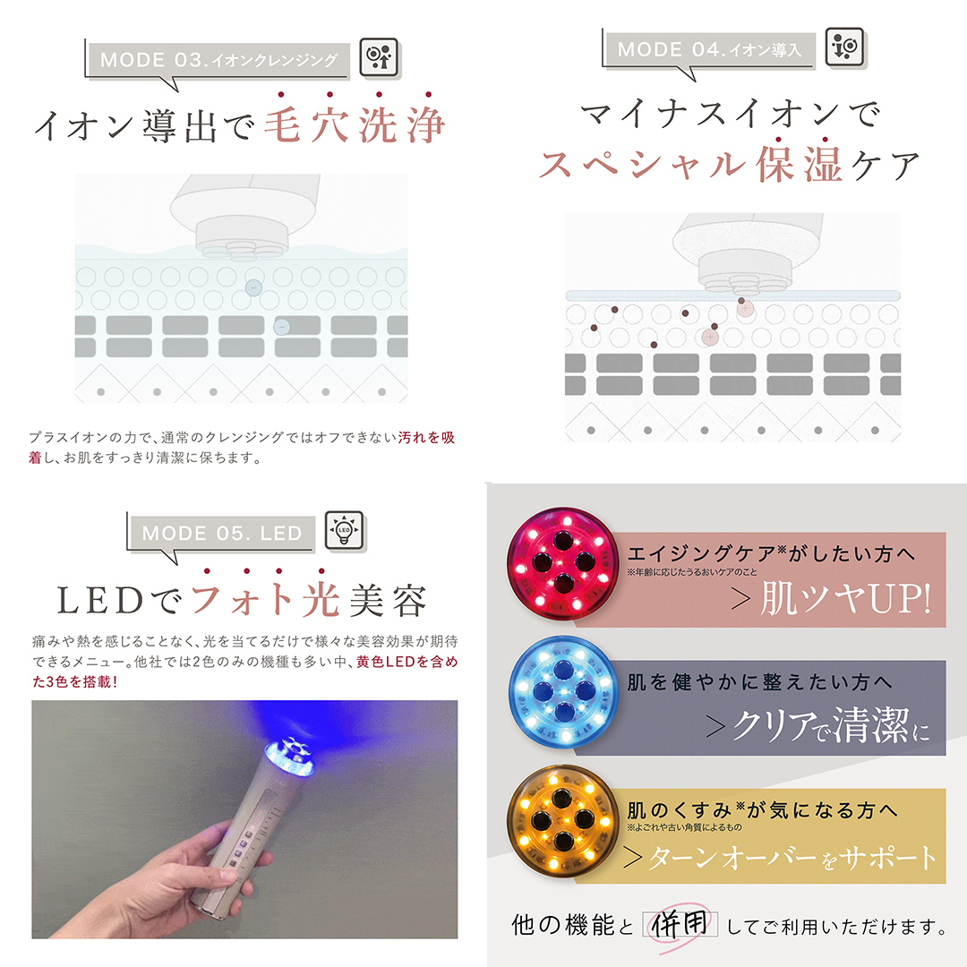 LINKA マルチフェイシャルトリートメント（複合美顔器） リンカ 美顔器 美容 エステ  [EV03-NT]