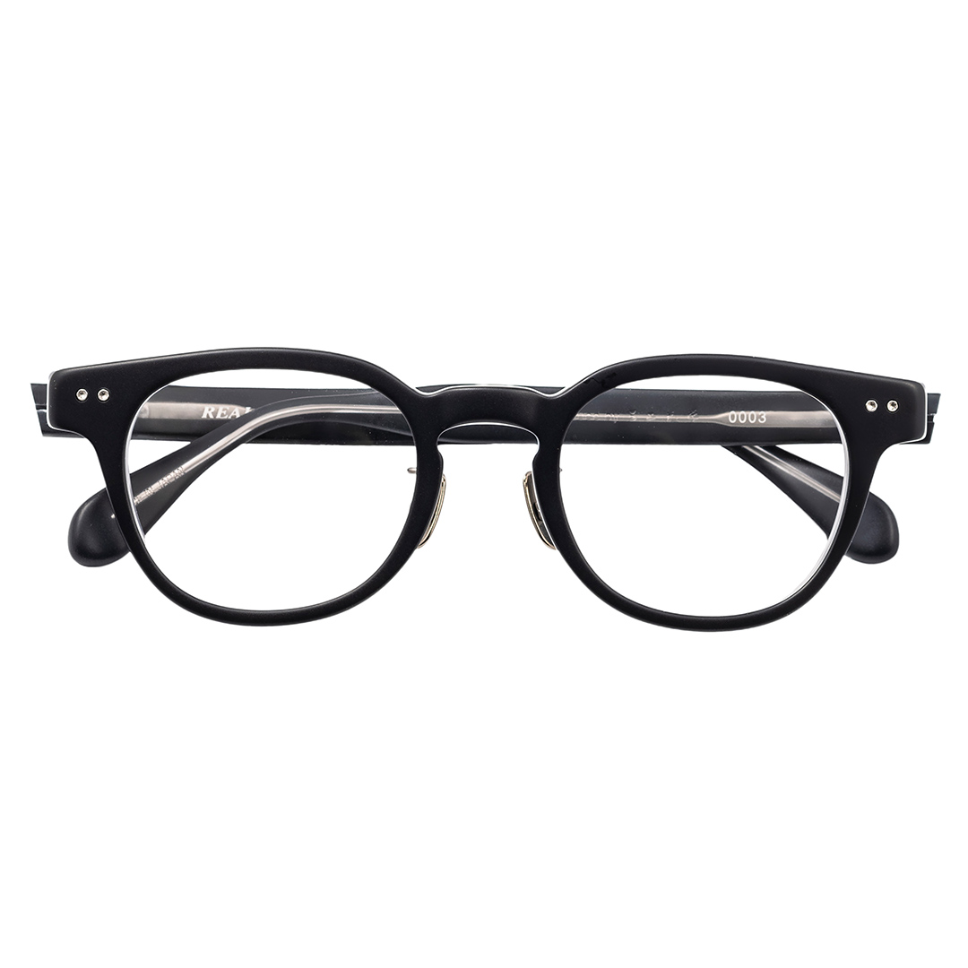【 リアル メガネ タートル 】ＲＥＡＬ 温故知新 若狭 弐 カラー01  度無しブルーライトカットレンズ＆老眼レンズ対応 眼鏡 メガネフレーム 国産 鯖江製 [DU65-NT]