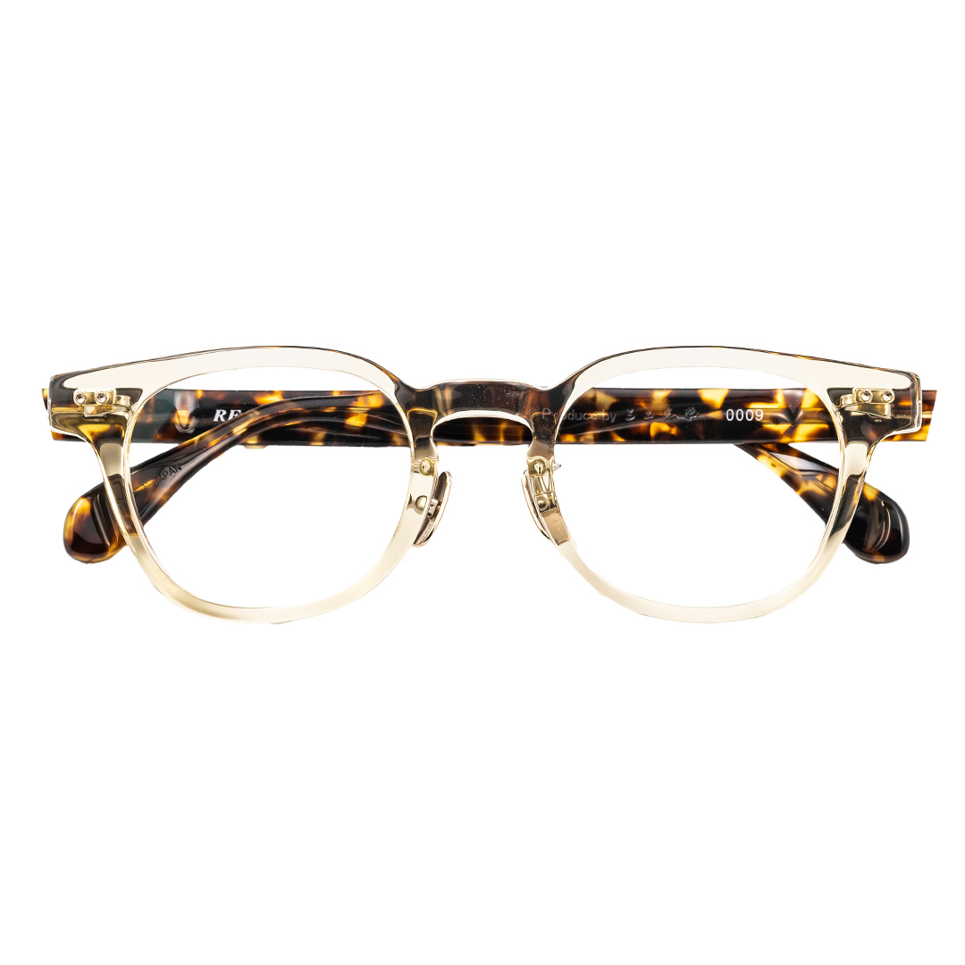 【 リアル メガネ タートル 】ＲＥＡＬ 温故知新 若狭 弐 カラー03  度無しブルーライトカットレンズ＆老眼レンズ対応 眼鏡 メガネフレーム 国産 鯖江製 [DU67-NT]