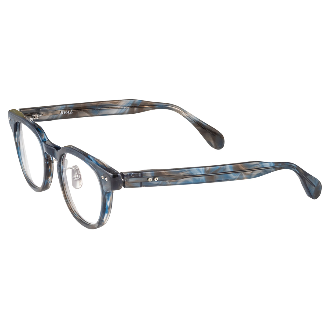 【 リアル メガネ タートル 】ＲＥＡＬ 温故知新 若狭 弐 カラー05  度無しブルーライトカットレンズ＆老眼レンズ対応 眼鏡 メガネフレーム 国産 鯖江製 [DU69-NT]