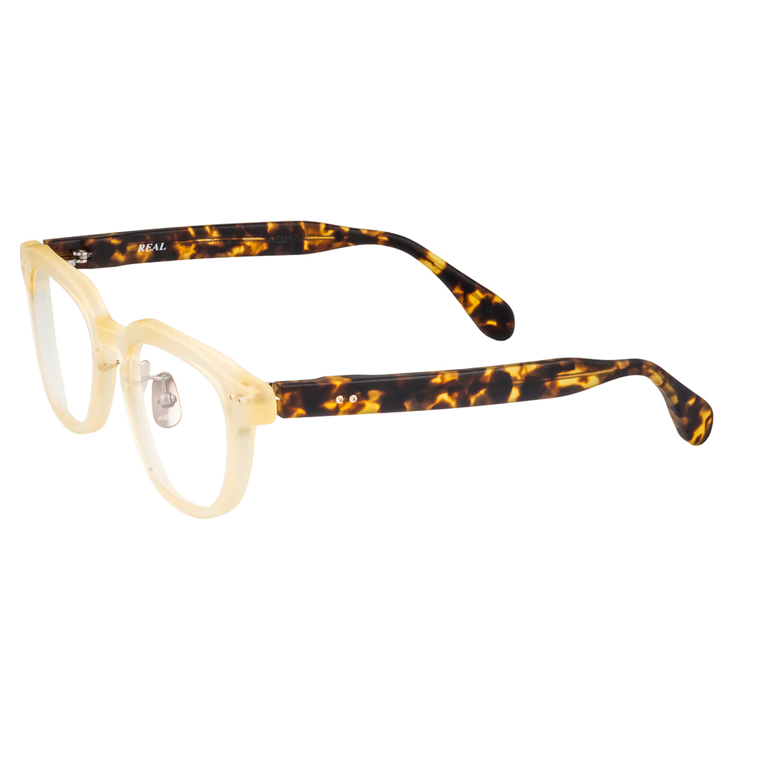 【 リアル メガネ タートル 】ＲＥＡＬ 温故知新 若狭 参 カラー03  度無しブルーライトカットレンズ＆老眼レンズ対応 眼鏡 メガネフレーム 国産 鯖江製 [DU73-NT]