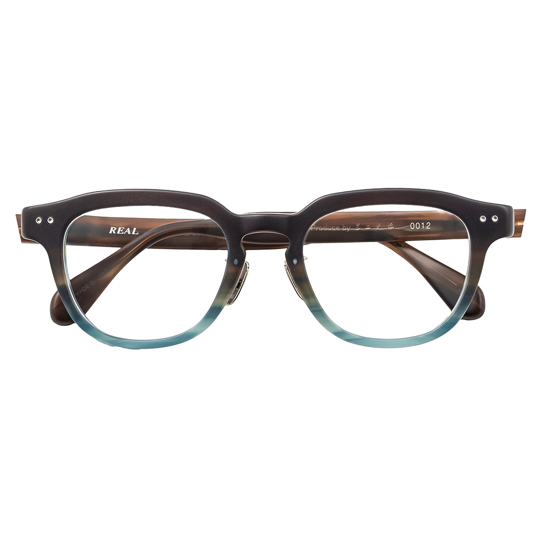 【 リアル メガネ タートル 】ＲＥＡＬ 温故知新 若狭 参 カラー04  度無しブルーライトカットレンズ＆老眼レンズ対応 眼鏡 メガネフレーム 国産 鯖江製 [DU74-NT]