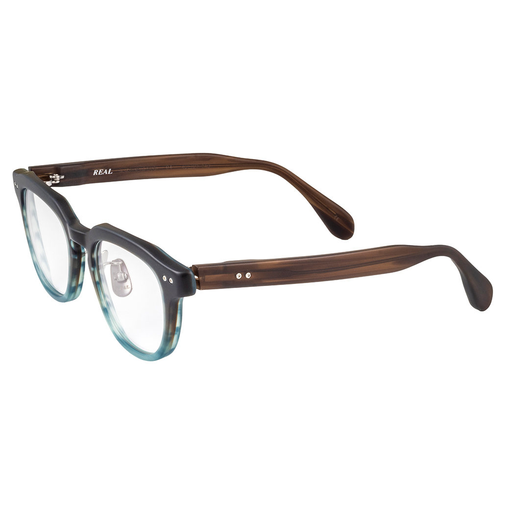 【 リアル メガネ タートル 】ＲＥＡＬ 温故知新 若狭 参 カラー04  度無しブルーライトカットレンズ＆老眼レンズ対応 眼鏡 メガネフレーム 国産 鯖江製 [DU74-NT]