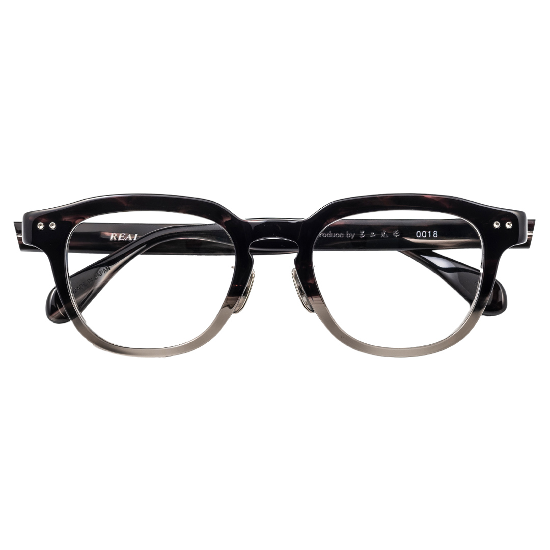 【 リアル メガネ タートル 】ＲＥＡＬ 温故知新 若狭 参 カラー06 度無しブルーライトカットレンズ＆老眼レンズ対応 眼鏡 メガネフレーム 国産 鯖江製 [DU76-NT]