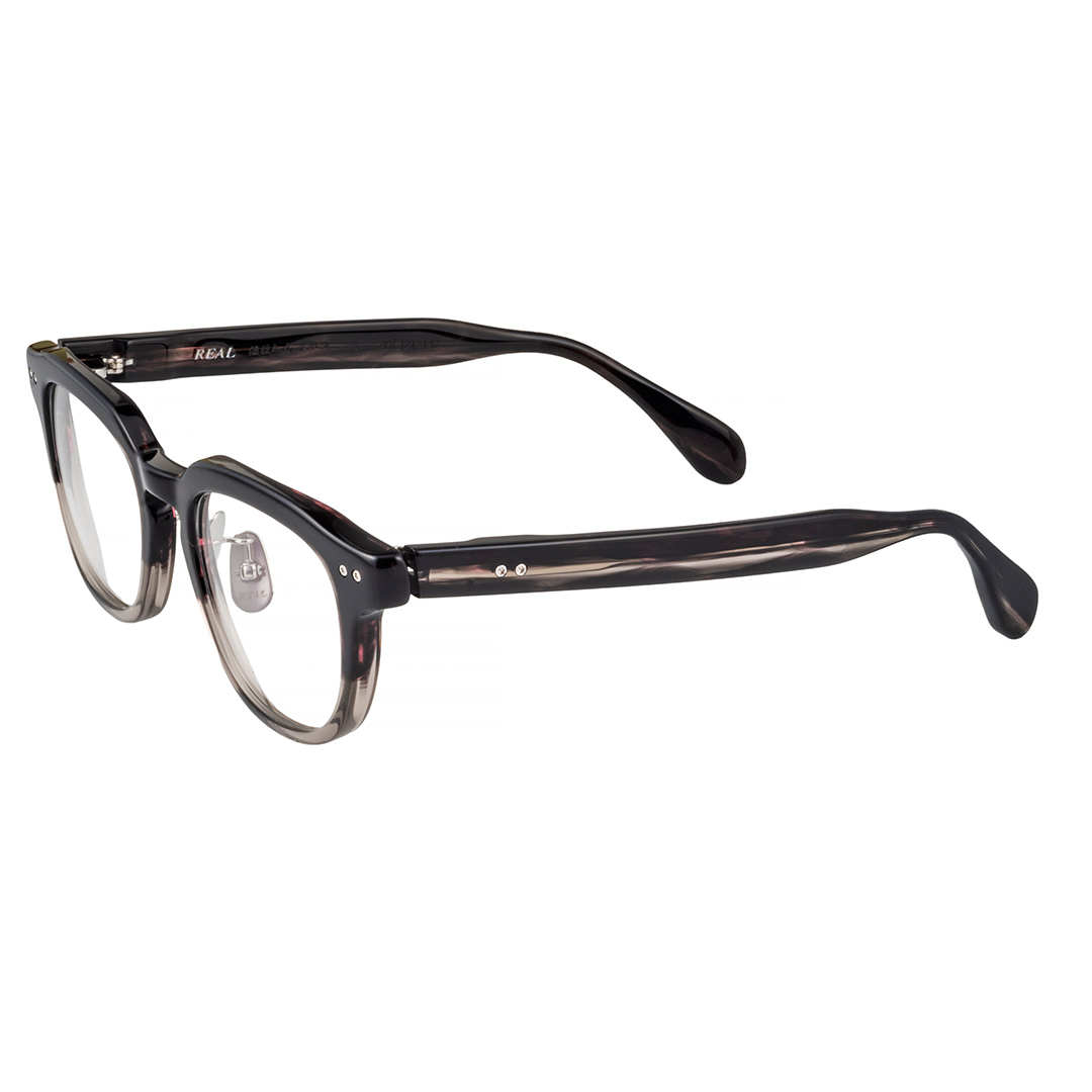 【 リアル メガネ タートル 】ＲＥＡＬ 温故知新 若狭 参 カラー06 度無しブルーライトカットレンズ＆老眼レンズ対応 眼鏡 メガネフレーム 国産 鯖江製 [DU76-NT]