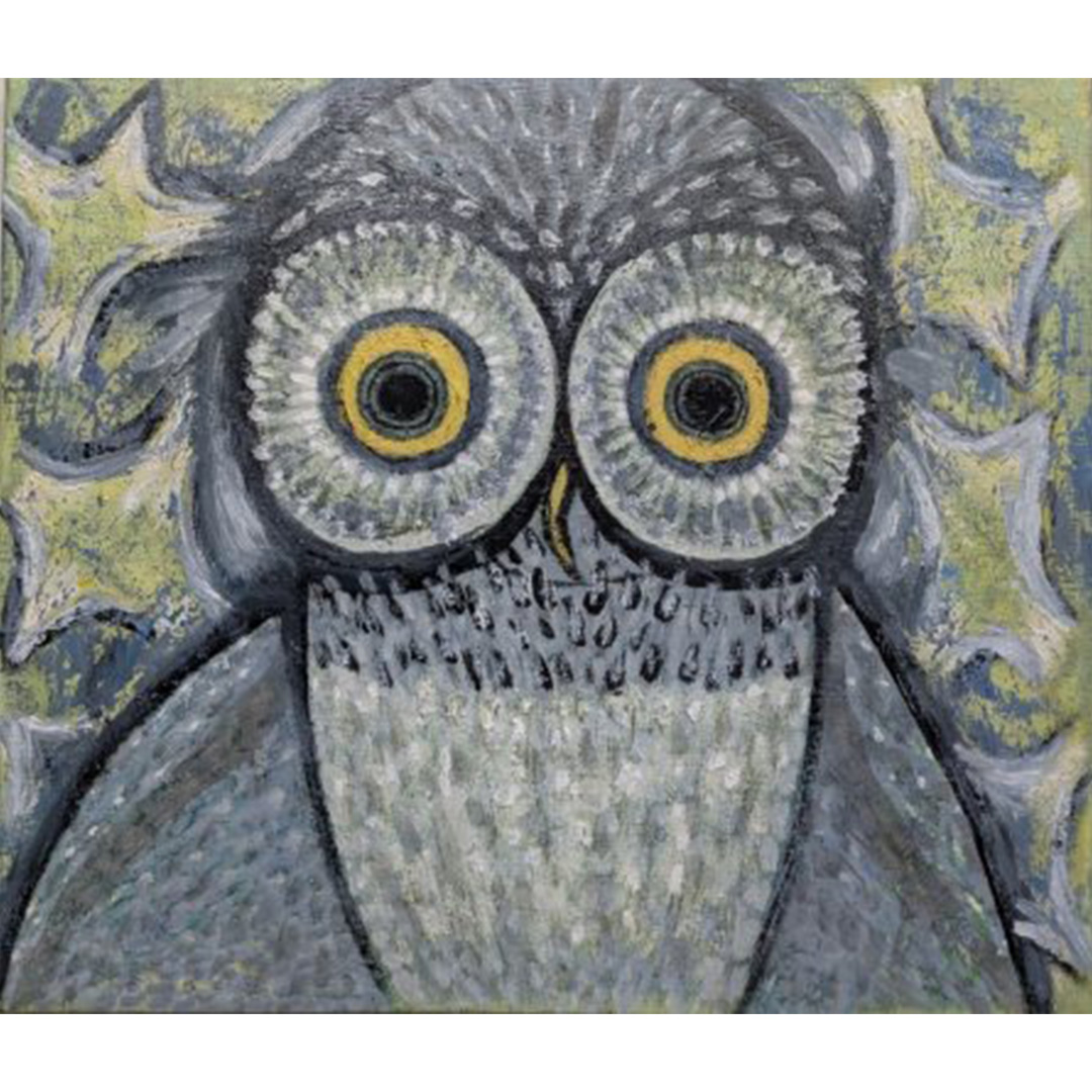 【 限定 1点 】ふくろう 絵画 絵 アート アトリエ 飛動庵 [BG78-NT]