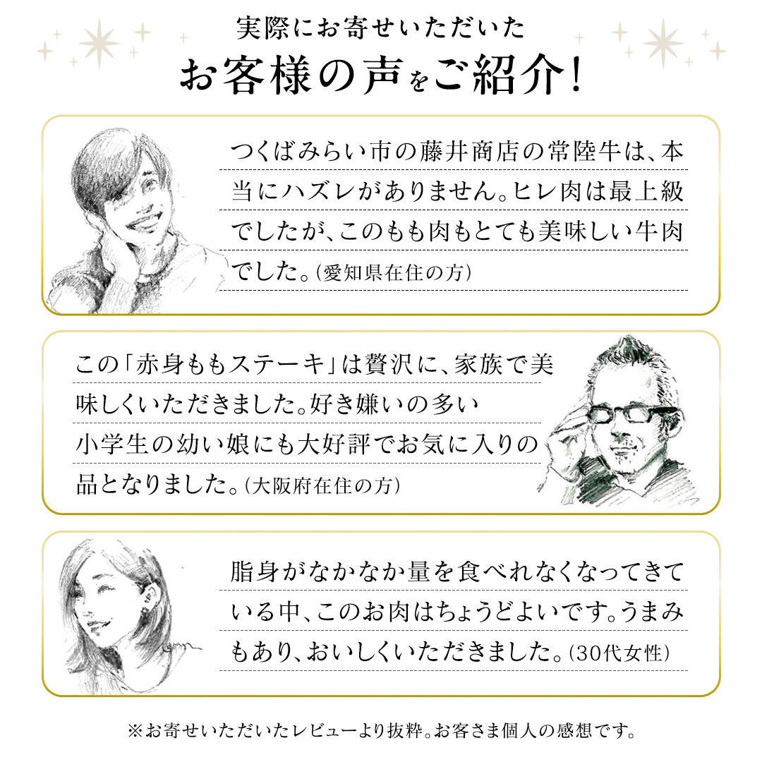 常陸牛 赤身 もも ステーキ 400g ( 100g × 4枚 ) 牛肉 牛 肉 ステーキ肉 もも肉 黒毛和牛 和牛 国産 国産牛 ブランド牛 焼肉 焼き肉 A4 A5 (茨城県共通返礼品) [BX13-NT]