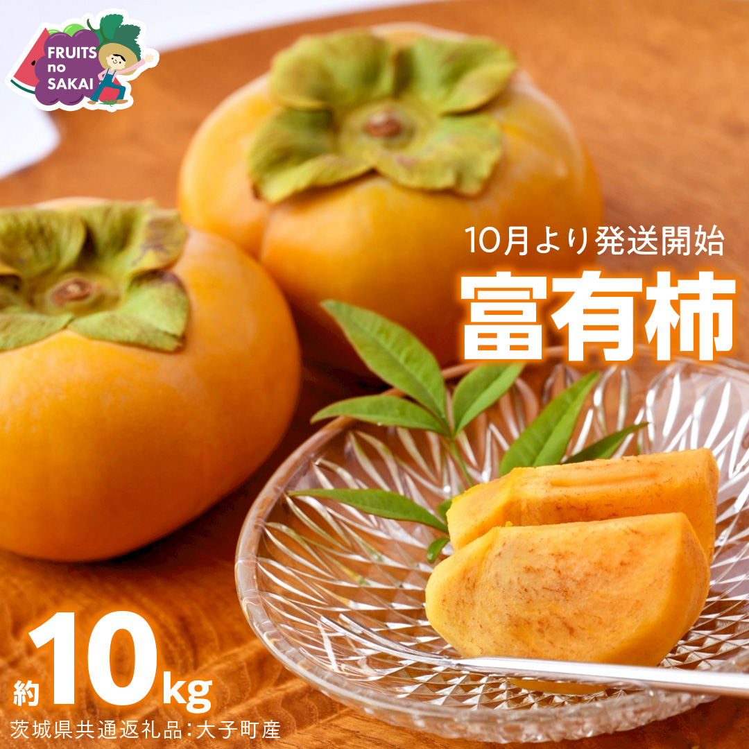 富有柿 約10kg 【2026年10月より発送開始】 （茨城県共通返礼品 [柿]：大子町産） かき 旬 お取り寄せ フルーツ 甘い 秋の味覚 [FC11-NT]