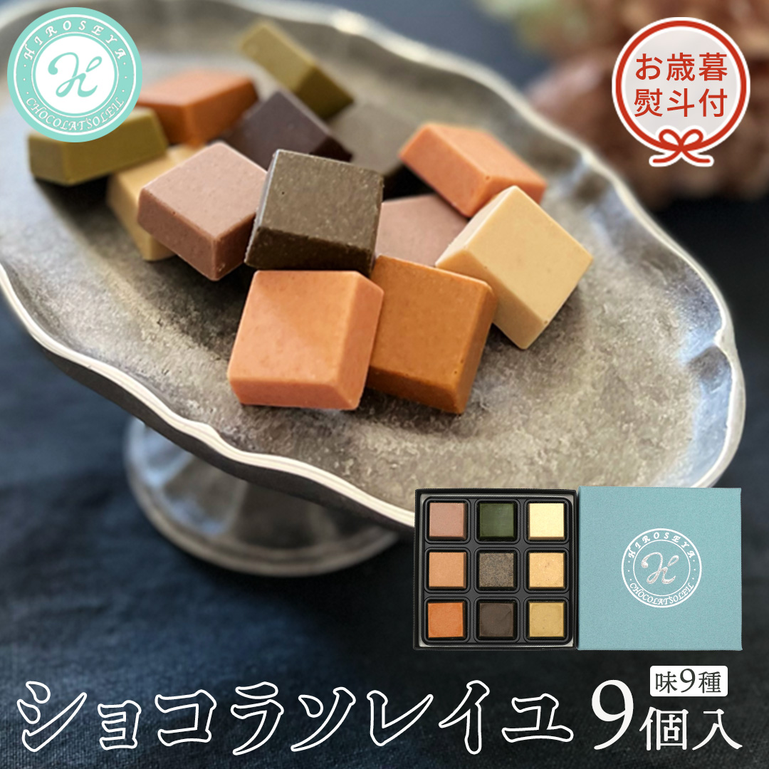 【 お歳暮 熨斗付 】 ショコラソレイユ 9種 チョコレート チョコ スイーツ デザート 高級 ギフト 贈り物 お礼 プレゼント 手土産 お菓子 [DJ09-NT]