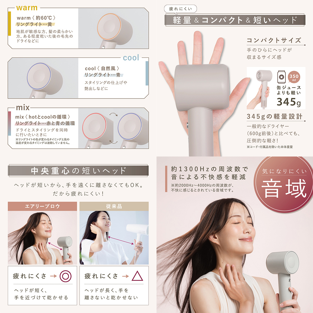 【母の日ギフト対応】 LINKA エアリーブロウ LINKA リンカ 美容 ドライヤー ヘアケア 髪 エステ ギフト ラッピング 贈呈品 プレゼント 母の日 母の日準備 母の日ギフト [EV08-NT-md]