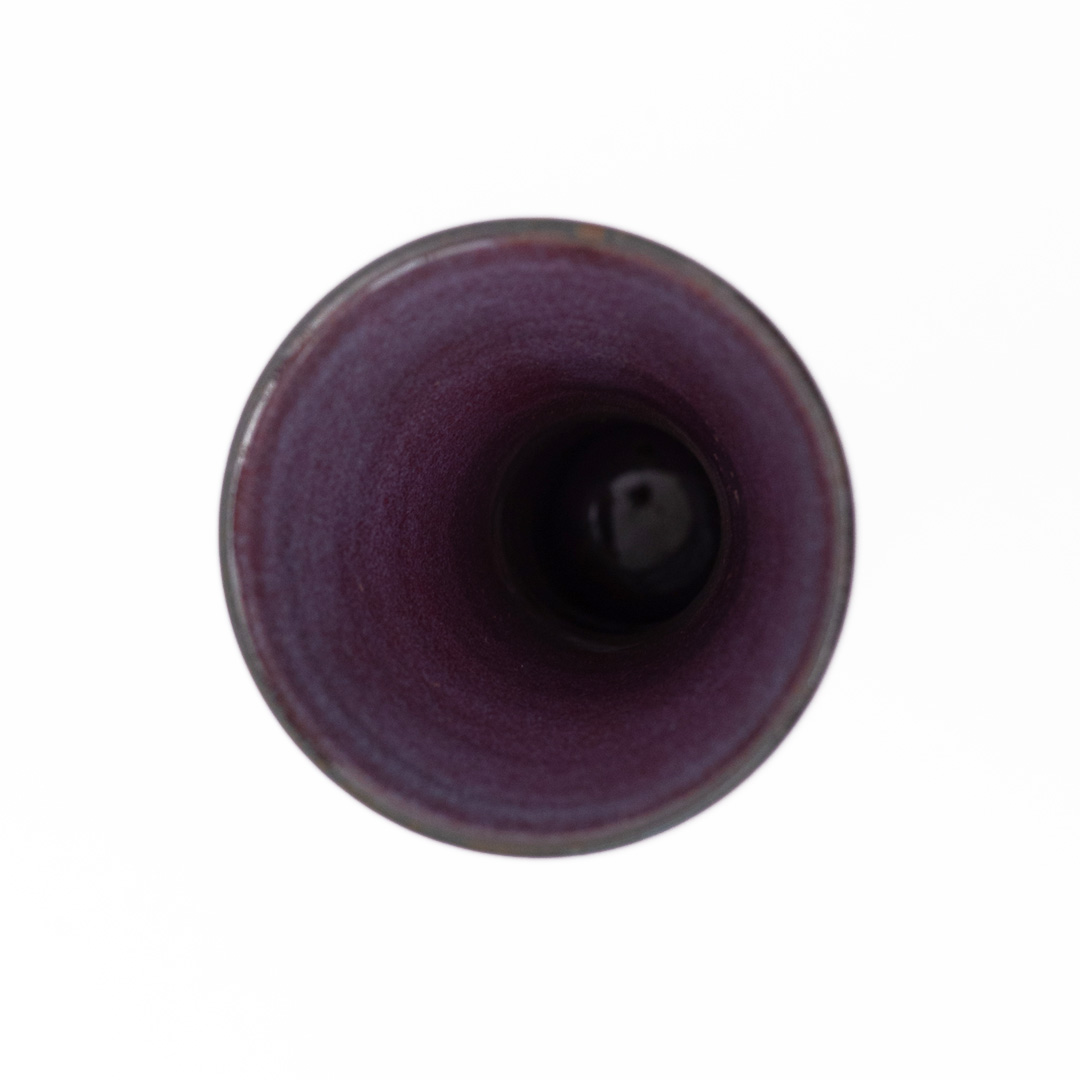 【燿彩窯変紫焔釉】花器 （小野寺裕司 作） 径8.3cm×高さ20.3cm | 花 花瓶 陶器 陶芸 インテリア  [EW48-NT]