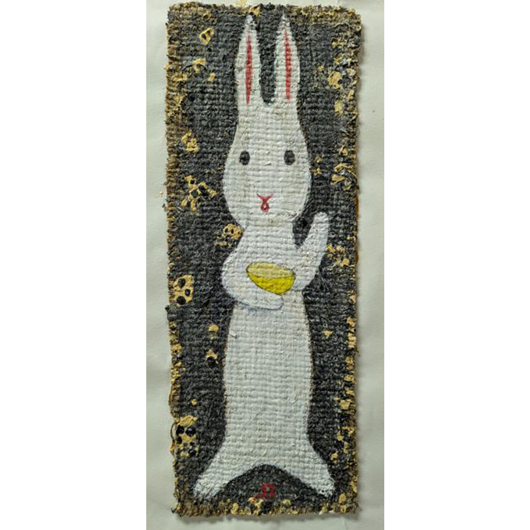 【 限定 1点 】うさぎ・立つ(掛け軸) [BG99-NT]