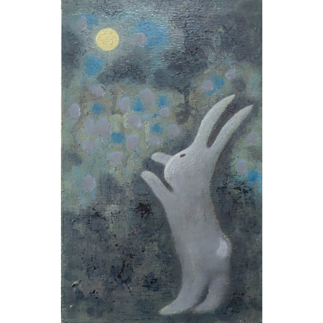 【 限定 1点 】うさぎ・月取り [BG105-NT]