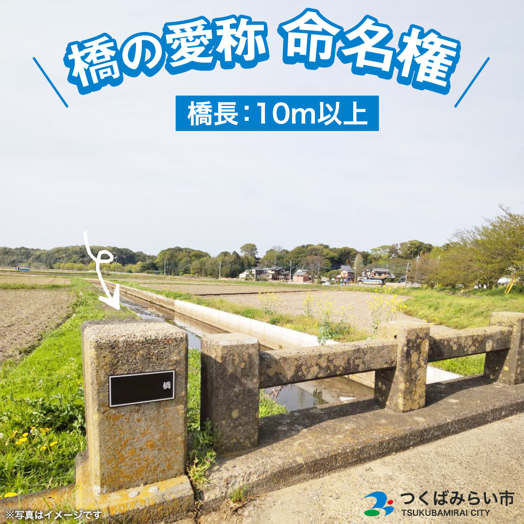 つくばみらい市 橋の愛称 命名権 （橋長10m以上） 命名権 命名 橋 名づけ 権利 広告 ネーミングライツ [EO02-NT]