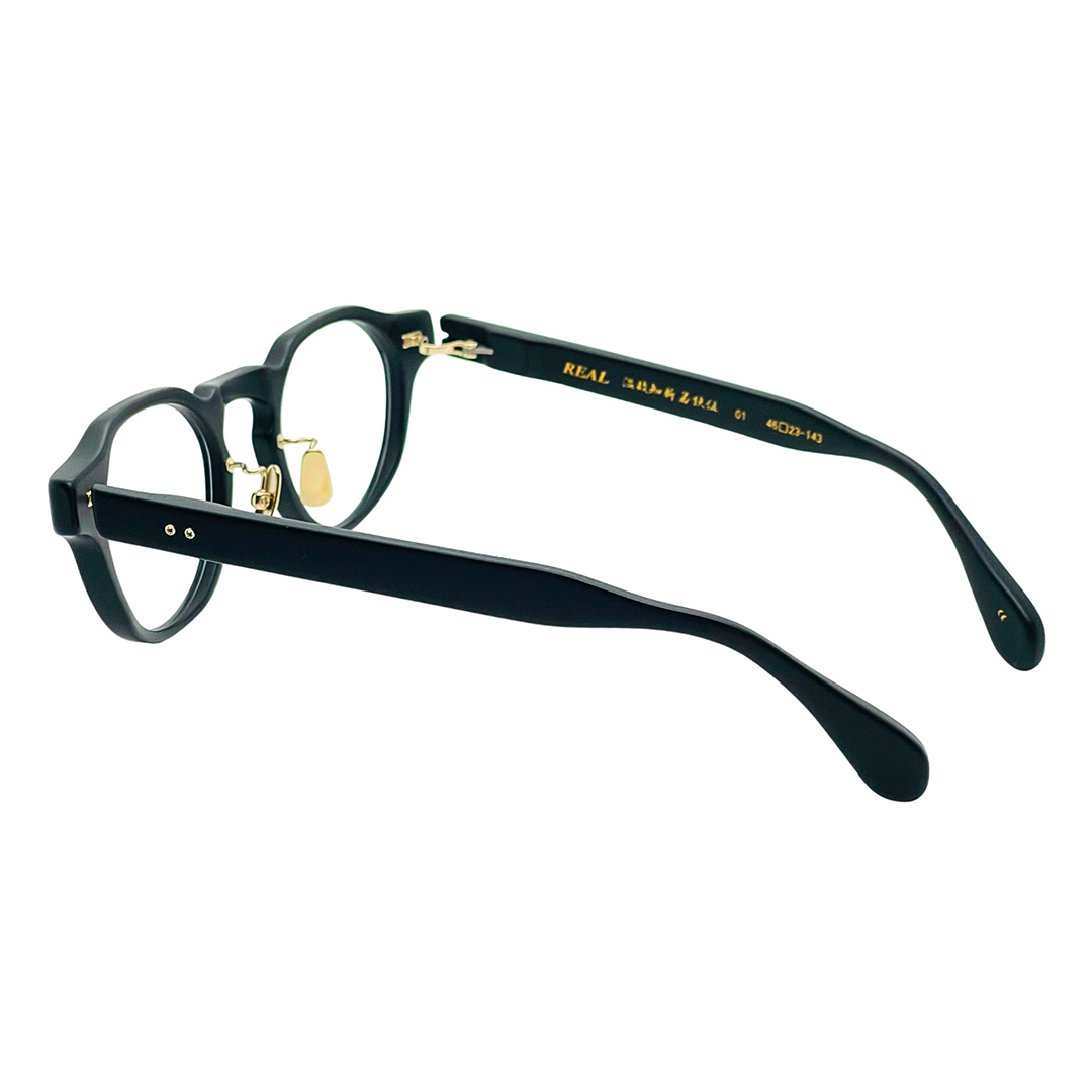 【 リアル メガネ タートル 】ＲＥＡＬ 温故知新 若狭 伍 カラー01 度無しブルーライトカットレンズ＆老眼レンズ対応 眼鏡 メガネフレーム 国産 鯖江製 [DU83-NT]