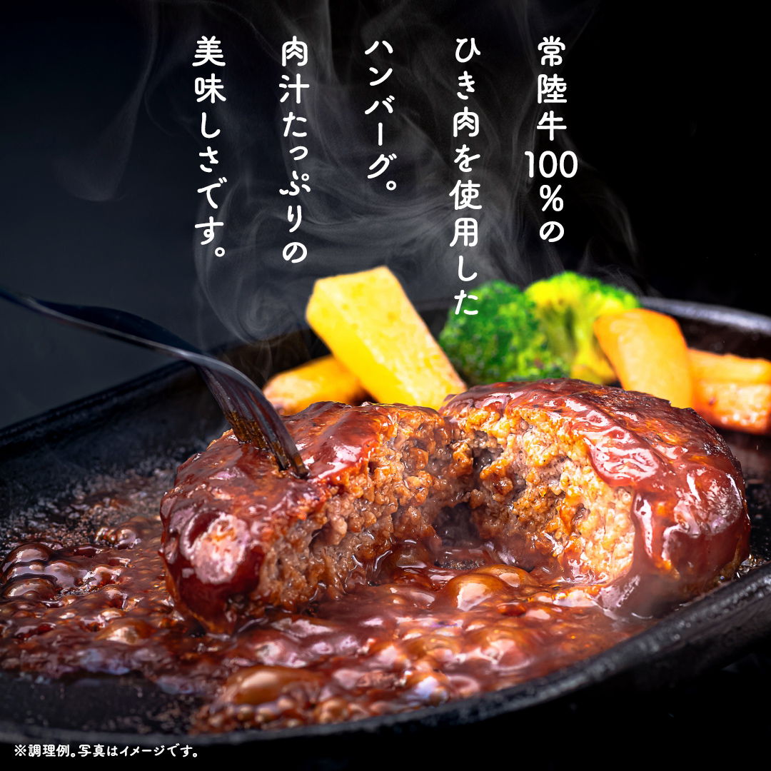 【 スピード 発送 】【 常陸牛 】 100% ハンバーグ ×10個（ ソース付き ） (茨城県共通返礼品) 牛肉 加工品 惣菜 お取り寄せグルメ 個包装 デミグラス 冷凍ハンバーグ [BX12-NT-sp]
