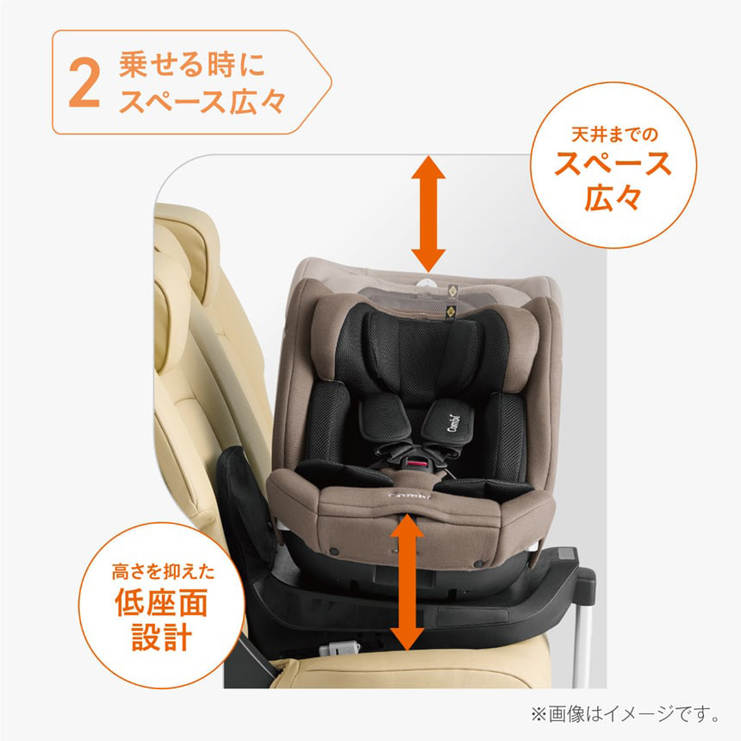 【コンビ】クルムーヴ ロング R129 エッグショック EA ブラック（BK）119363 チャイルドシート ISOFIX 新生児 10才頃まで ロングユース [AA106-NT]
