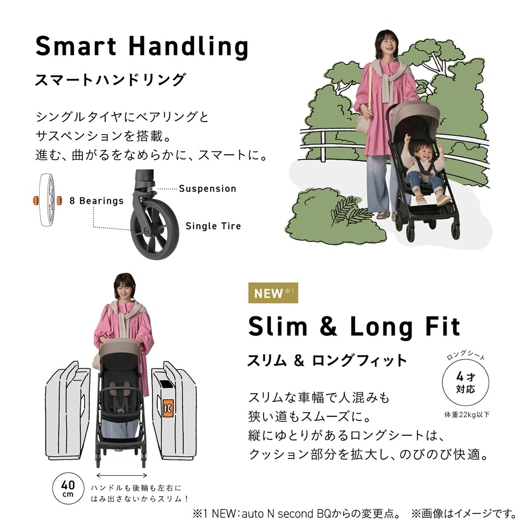 【コンビ】auto N second QC ディープグリーン（GR）119957 ベビーカー b型 オートクローズ コンパクト 4歳まで ベビー用品 出産準備 出産 [AA109-NT]