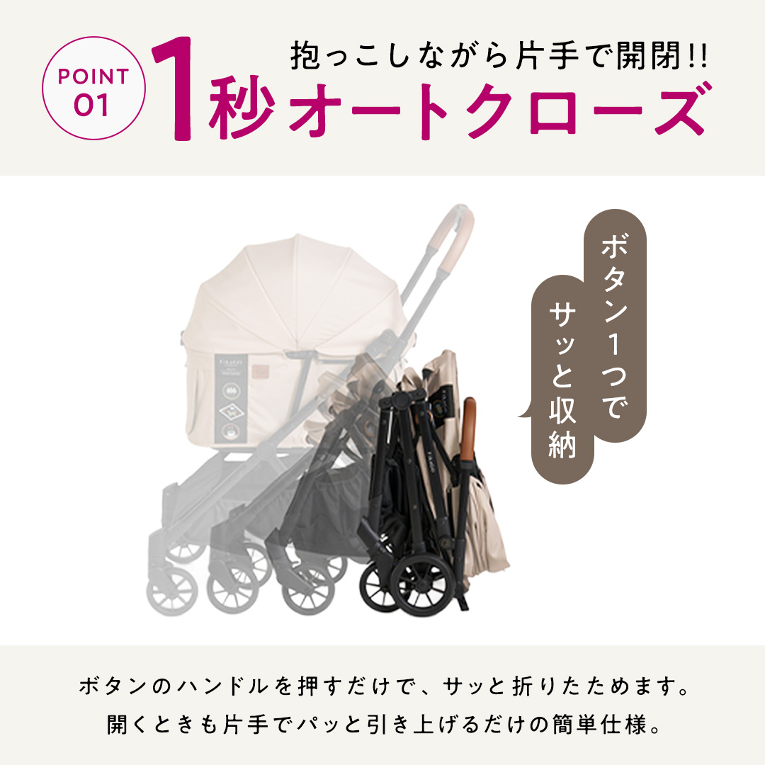 【コムペット】フィカゴー フリー トゥー ゴー 2 グレー（GL）156633 小型犬用 ドッグカート combi コンビ ペットカート FikaGO 1秒自動収納 コンパクト収納 自動収納ペットカート 犬用カート 犬用バギー ペットキャリー 4輪ペットカート折り畳み可能 折り畳み式 小型犬 多頭 耐荷重20kg 通院 おしゃれ シニア 老犬 ギフト プレゼント [AA114-NT]