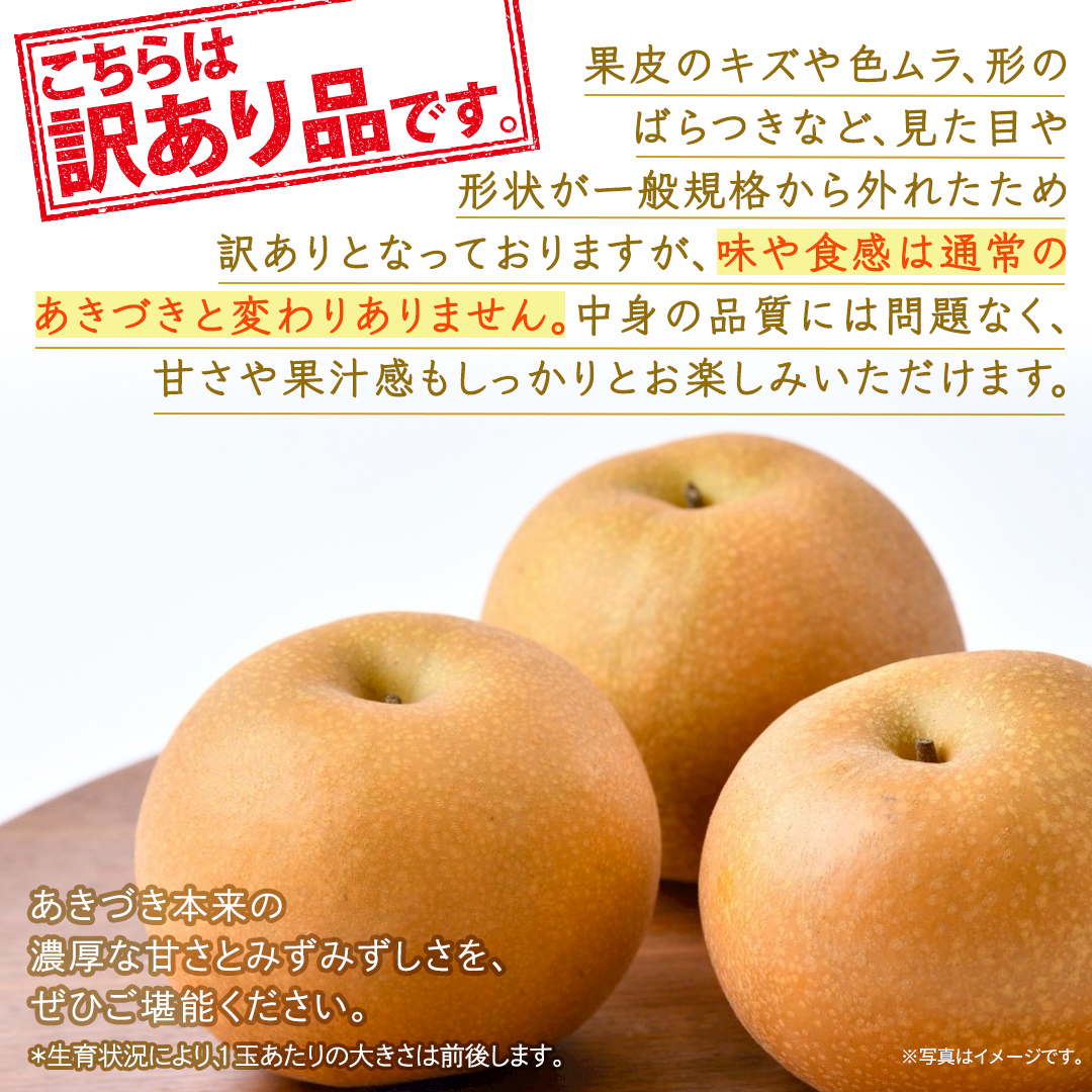 ＜ 訳あり ＞ あきづき 約5kg 【2026年10月より発送開始】（茨城県共通返礼品 [梨]：大子町産） ご家庭用 フルーツ なし ナシ 和梨  梨 わけあり 果実 旬のフルーツ お取り寄せ くだもの 果物 みずみずしい [FC70-NT]