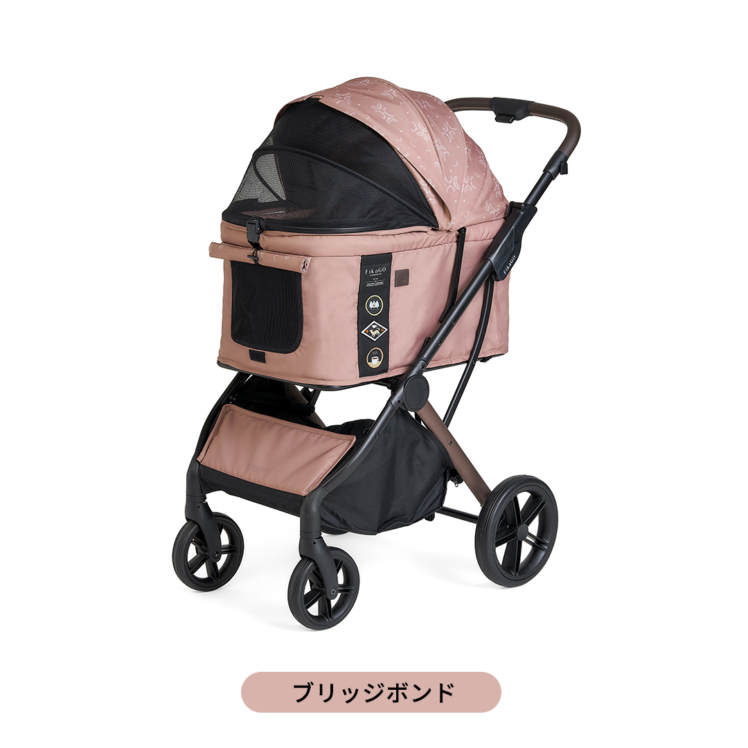 【コムペット】フィカゴー アジャイル 2 ブリッジボンド（BE）156705 中型犬向け ドッグカート combi コンビ ペットカート FikaGO 1秒自動収納 コンパクト収納 自動収納ペットカート 犬用カート 犬用バギー ペットキャリー 4輪ペットカート折り畳み可能 折り畳み式 小型犬 中型犬 多頭 耐荷重30kg [AA117-NT]
