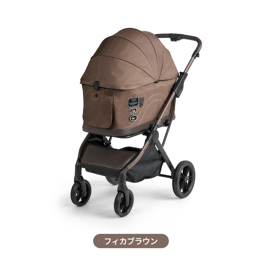 【コムペット】フィカゴー トグル フィカブラウン（BR）156818 中型犬対応 combi コンビ ペットカート FikaGO 1秒自動収納 キャビンを外しても装着したままでも折りたためる 着脱型 2WAY コンパクト収納 自動収納ペットカート 犬用カート 犬用バギー ペットキャリー 4輪ペットカート折り畳み可能 折り畳み式 小型犬 中型犬 多頭 耐荷重30kg [AA118-NT]