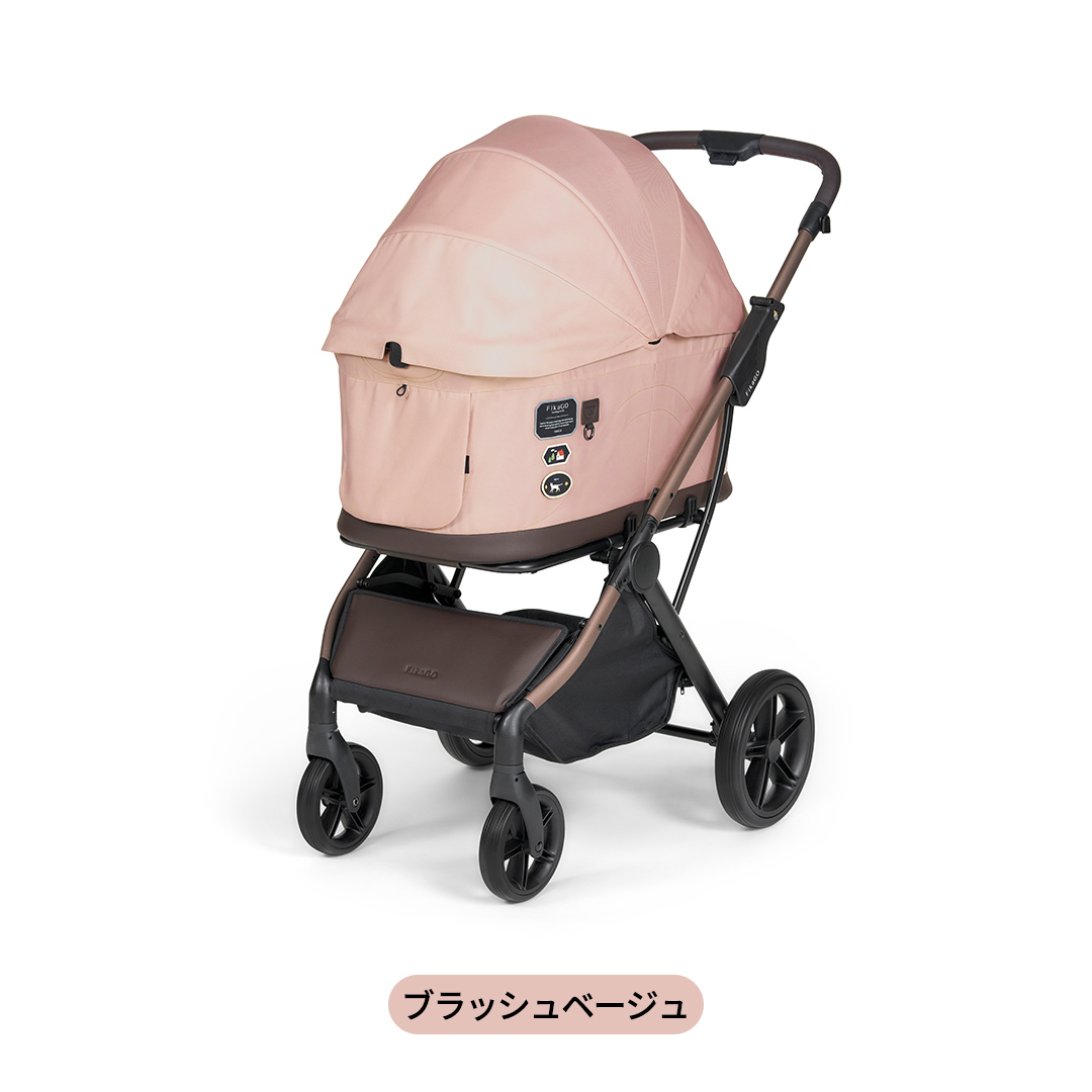 【コムペット】フィカゴー トグル ブラッシュベージュ（BE）156786 中型犬対応 combi コンビ ペットカート FikaGO 1秒自動収納 キャビンを外しても装着したままでも折りたためる 着脱型 2WAY コンパクト収納 自動収納ペットカート 犬用カート 犬用バギー ペットキャリー 4輪ペットカート折り畳み可能 折り畳み式 小型犬 中型犬 多頭 耐荷重30kg [AA119-NT]