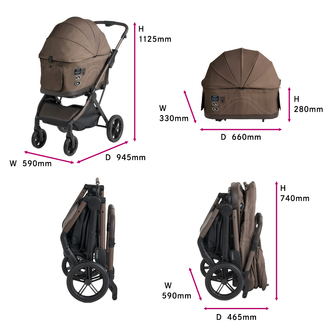 【コムペット】フィカゴー トグル ブラッシュベージュ（BE）156786 中型犬対応 combi コンビ ペットカート FikaGO 1秒自動収納 キャビンを外しても装着したままでも折りたためる 着脱型 2WAY コンパクト収納 自動収納ペットカート 犬用カート 犬用バギー ペットキャリー 4輪ペットカート折り畳み可能 折り畳み式 小型犬 中型犬 多頭 耐荷重30kg [AA119-NT]