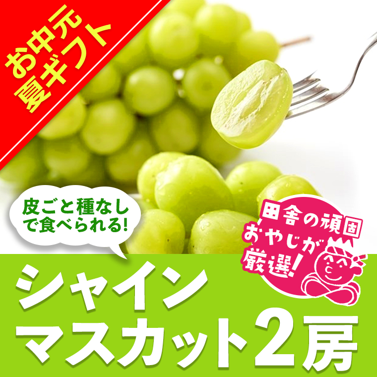 格安通販 シャインマスカット 8房 + 2房 田舎の頑固おやじが厳選