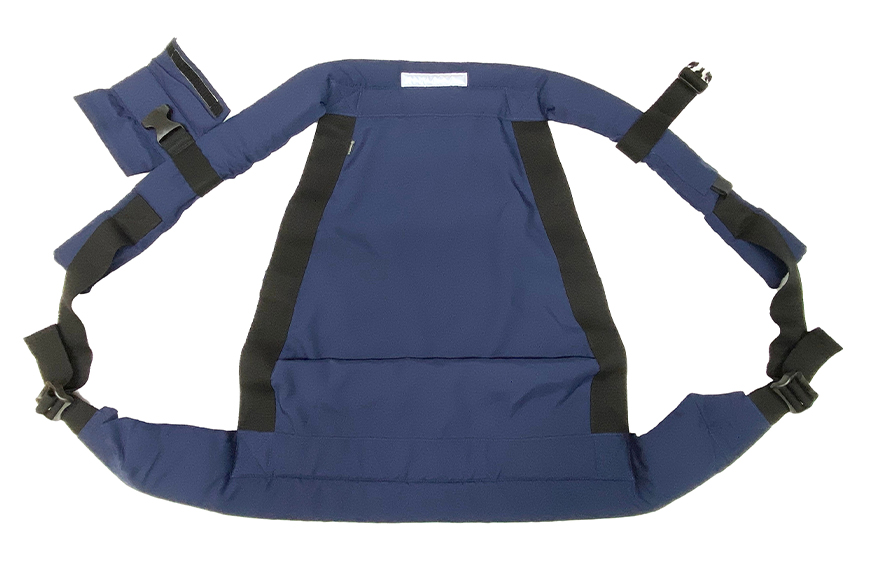 EVACKiDS 避難くん 介助用おんぶひも ネイビー 避難用 緊急 災害用 介護 防災用品 防炎 大人用 衝撃吸収 リフレクター ホイッスル 収納袋 74-CD