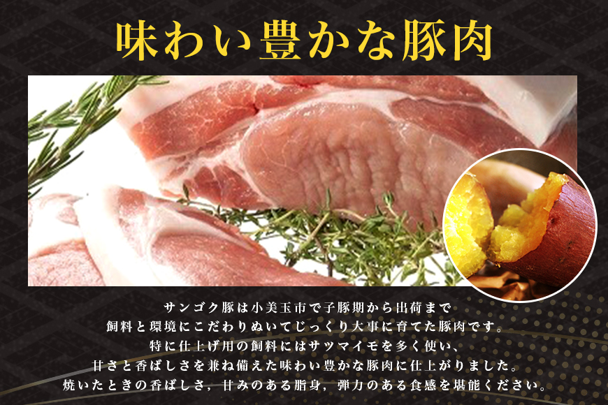 サンゴク豚（ボリュームセット） 合計2.8kg しゃぶしゃぶ 焼き肉 豚肉 豚バラ肉 ロース 小分け 真空パック しゃぶしゃぶ肉 焼肉用 ブタ肉 国産 茨城県産 ギフト プレゼント 冷蔵 高級部位 2-C