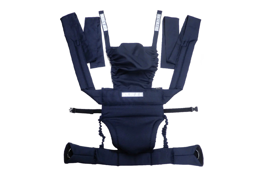 EVACKiDS 避難くん 避難用1人抱きひも式キャリー ネイビー 避難用 緊急 災害用 保育 防災用品 防炎 おんぶ 3歳まで 収納袋 リフレクター ホイッスル 74-CJ