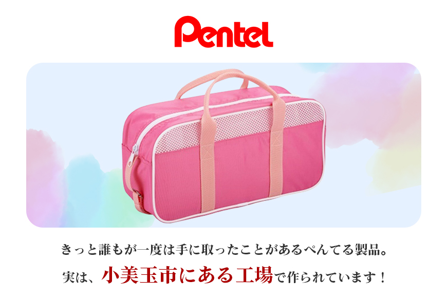 ぺんてるスケッチセット（バッグ小・ピンク） 新生活 準備 新学期 新学年 入学準備 入学祝い 卒業祝い 入園準備 入園祝い 卒園祝い 美術 図工 水彩絵の具セット 水彩画セット 水彩絵具セット えのぐセット 幼稚園生 小学校 小学生 画材セット 33-D