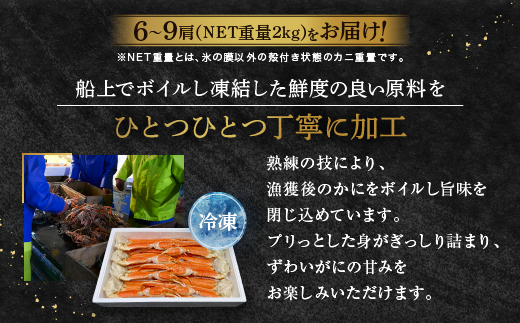 ずわいがに ボイル済 脚 NET重量 2kg キョクヨー 極洋 ズワイガニ ずわい蟹 ずわい ズワイ 蟹 カニ カニ脚 蟹 脚 足 ボイル 魚介 海鮮 カニ鍋 焼きガニ