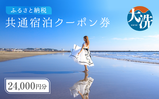 大洗町 共通 宿泊 クーポン 24,000円分（3,000円×8枚） 関東 茨城