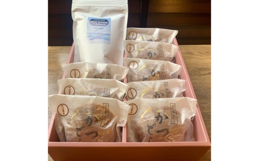 珈琲豆とかつどら8個【桂の清風/つぶあん】(AF107)