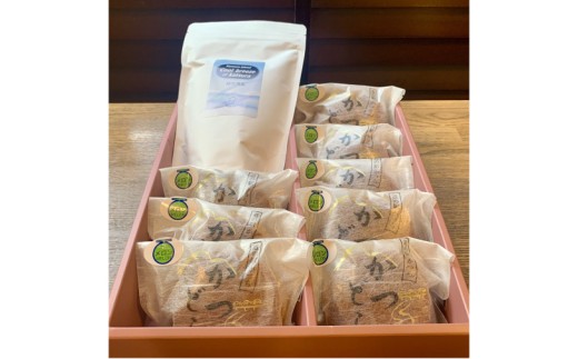 珈琲豆とかつどら8個【桂の清風/季節の果物】(AF111)