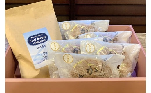 珈琲とかつどら5個【桂の清風(ドリップバッグ)/白あん】(AF136)