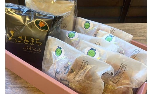 珈琲2種(ドリップバッグ)とかつどら5個【季節の果物】(AF145)