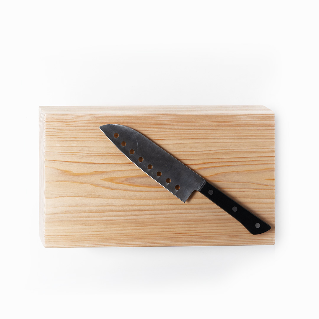 コロンブスのまな板 檜Lサイズと檜のまな板立てのセット まな板 まないた 檜 ヒノキ 天然 木材 (AT002)