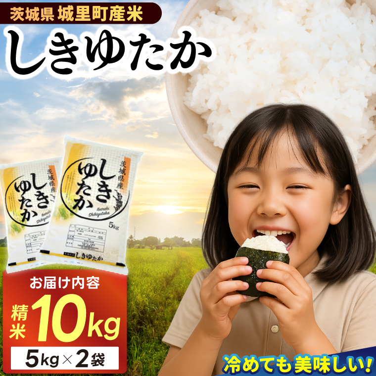 精米 10kg(5kg×2袋) しきゆたか【令和7年産】お米 米 ご飯 城里町 桂農産 シキユタカ (AX003)