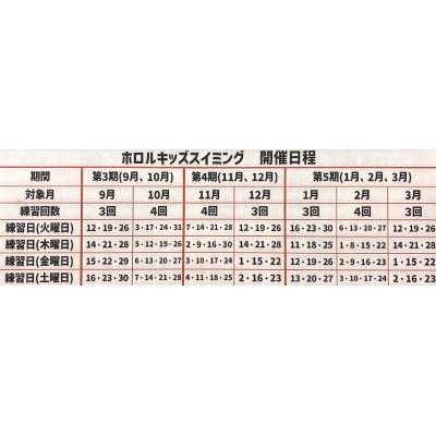 ホロルキッズスイミング教室　1か月受講券(レッスン回数が4回の月対象)【配送不可地域：離島】【1461328】