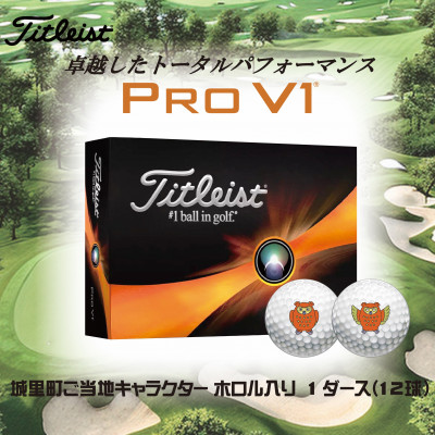 ゴルフボール　タイトリスト Pro V1　プロV1 ご当地キャラ　ホロル　イラスト入り　1ダース【配送不可地域：離島】【1400342】