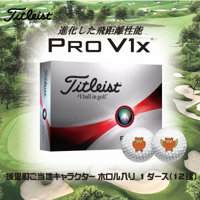 ゴルフボール　タイトリスト Pro V1x　プロV1x　ご当地キャラ　ホロル　イラスト入り　1ダース【配送不可地域：離島】【1400348】