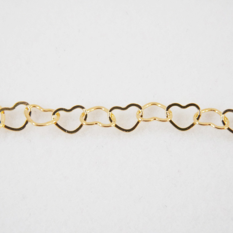 ハートブレスレット K18【ネックレス アクセサリー 金 ゴールド おしゃれ 記念日 プレゼント 贈り物 母の日 バレンタイン クリスマス ホワイトデー 国産】（36-09-1）