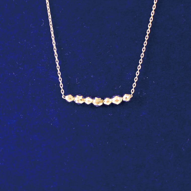 K18 トライアングルミラーネックレス【アクセサリー 18金 K18 ホワイトデー ファッション おしゃれ 小物 ギフト フォーマル カジュアル 国産】（36-01-1）